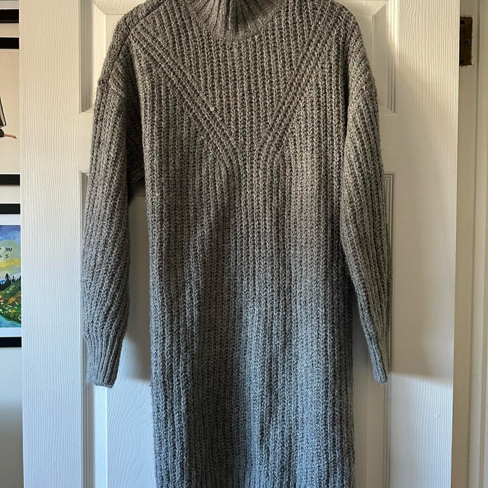Old Navy Cozy Gray Mock Neck Sweater Dress Size XS